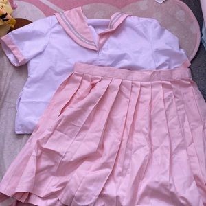 Pink Japanese sailor uniform